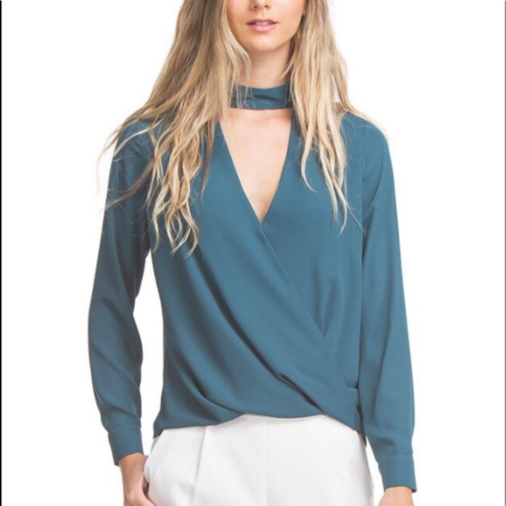Forest green blouse